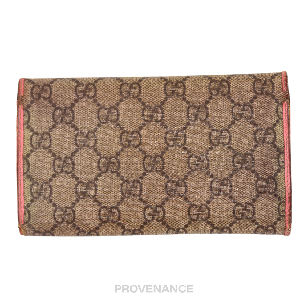 🔴 Gucci Long Wallet - GG Supreme Pink - Picture 2 of 5